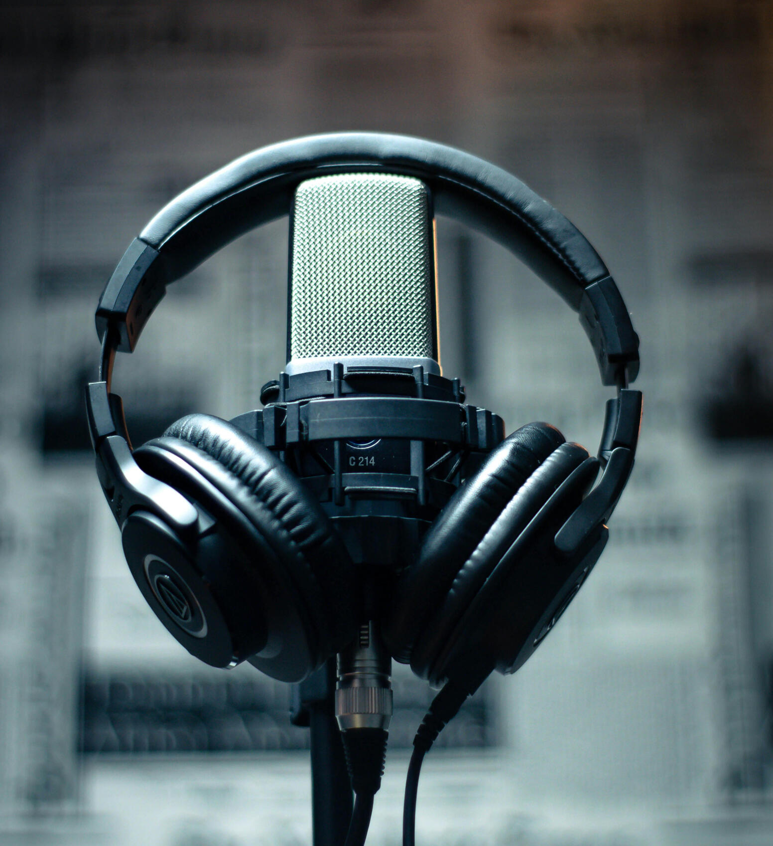 Photo by Wallace Chuck: https://www.pexels.com/photo/black-headset-on-condenser-microphone-3587478/