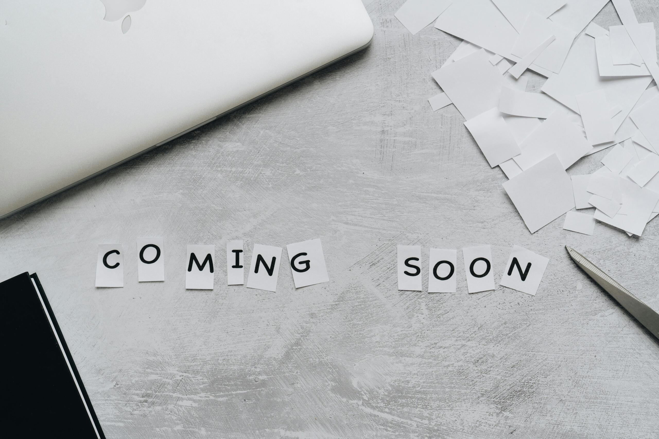 Photo by alleksana: https://www.pexels.com/photo/paper-cut-out-of-letters-forming-the-phrase-coming-soon-4271927/